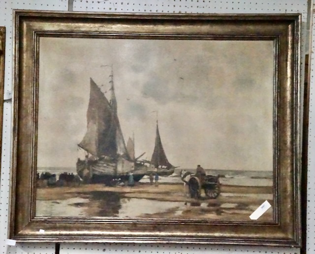 1 estampe encadrée "Voiliers"