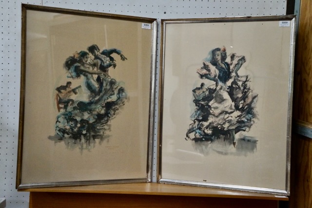 2 pictures "Spanish Dancers"