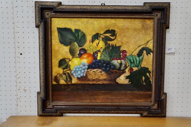 1 huile sur toile « nature morte »