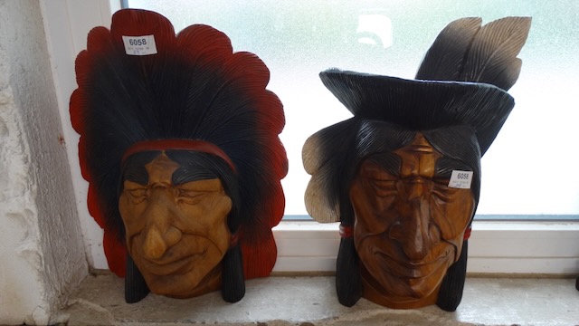 2 Masken "Indianer"